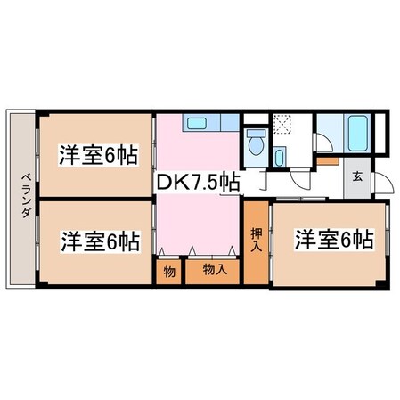 リンピア石橋の物件間取画像